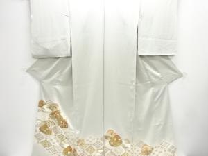 貝合わせ模様刺繍色留袖仮絵羽(八掛付き)